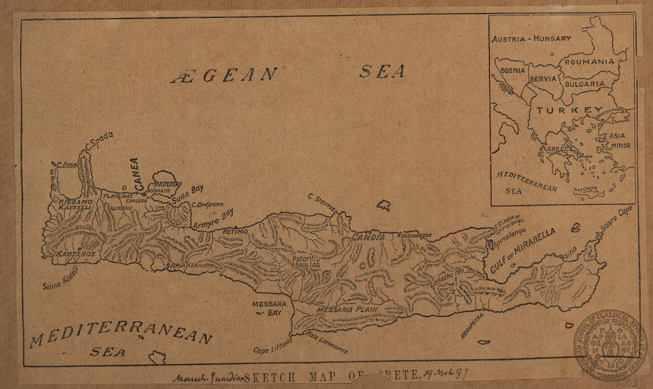Sketch Map of Crete